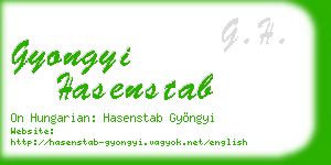gyongyi hasenstab business card