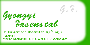 gyongyi hasenstab business card